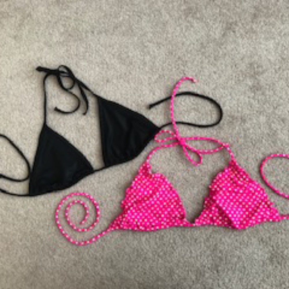 2 Triangle Bikini Tops